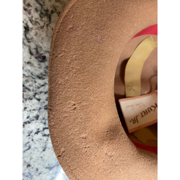 Tom Stone Kurt Jr Fedora Hat Tan Wool Western Style Costal Cowgirl - Picture 8 of 10